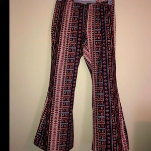 Printed wide leg pants